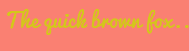 Image with Font Color D4C61B and Background Color FA8072